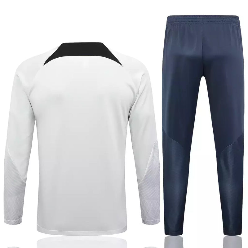 Conjunto Corinthians Zíper Curto 2024/25 - Branco e Azul